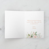 Happy Moederdag Faux Gold Blush Pink Floral Kaart (Binnen)