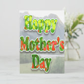 Happy Moederdag Feestdagenkaart (Staand voorkant)