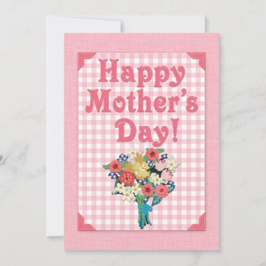 Happy Moederdag Felt Style Bouquet (Voorkant)