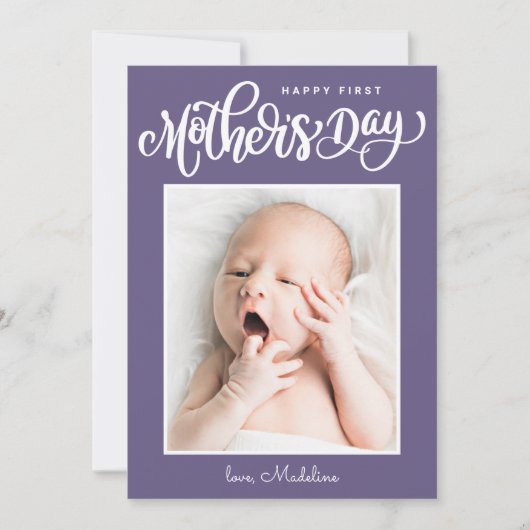 HAPPY MOEDERDAG First Moederdag Add Photo (Voorkant)