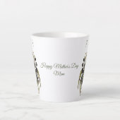 Happy Moederdag Flora Aquarel Klein Latte Mok (Voorkant)