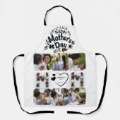 Happy Moederdag Floral Aangepaste Foto Schort (Voorkant)