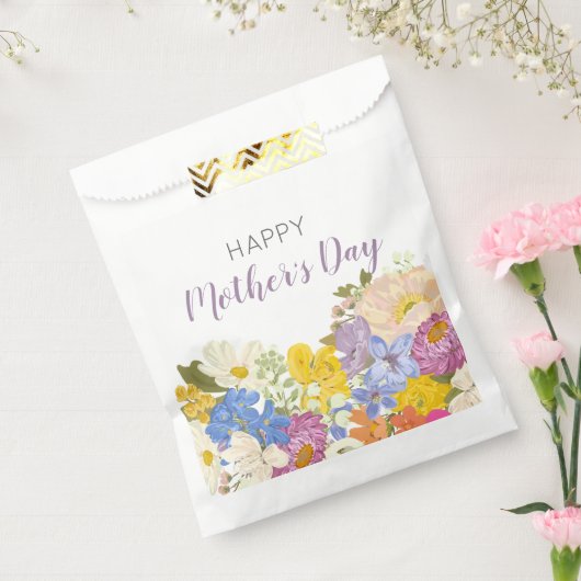 Happy Moederdag Floral Blooms Bedankzakje (Gezegeld)