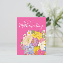 Happy Moederdag Floral Blooms Feestdagenkaart