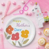 Happy Moederdag Floral Blooms Paper Bord (Feest)