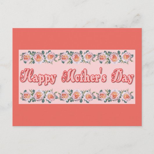 Happy Moederdag Floral Briefkaart (Voorkant)