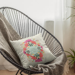 Happy moederdag floral kussen