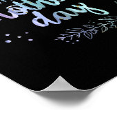 Happy Moederdag Floral Rainbow-kleuren Poster (Hoek)