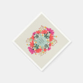 Happy moederdag floral servet (Hoek)