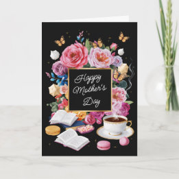 Happy Moederdag Flowers & Macarons Kaart