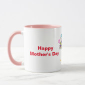 Happy Moederdag  Flowers Naam Mok (Links)