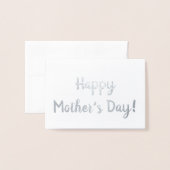 Happy Moederdag Folie Kaarten (Voorkant met envelop)