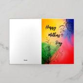 Happy moederdag folie wenskaart (Buiten Laag)