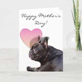 Happy Moederdag Franse bulldog wenskaart Kaart