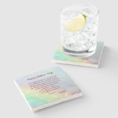 Happy Moederdag gepersonaliseerd gedicht Stenen Onderzetter (Zijkant)