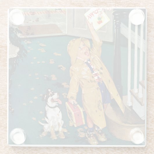 Happy Moederdag Glazen Onderzetter (Achterkant)