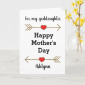 Happy Moederdag Godaughter Kaart (Gele Bloem)