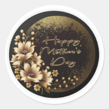 Happy Moederdag - Gold Script-stickers
