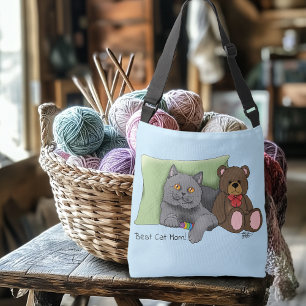 Happy Moederdag Grey Cat Crossbody Tas