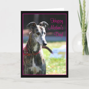 Happy Moederdag Greyhound wenskaart Kaart