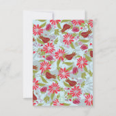 Happy Moederdag Hand Drawn Florals Red Kaart (Achterkant)