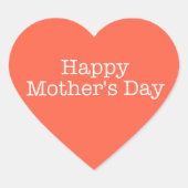 Happy Moederdag Hart Sticker (Voorkant)