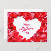 Happy Moederdag Heart Briefkaart (Voorkant / Achterkant)