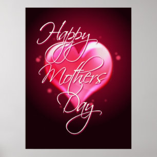 HAPPY MOEDERDAG HEART DOOR SHARON SHARPE POSTER