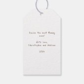 Happy Moederdag Heart Foto Gift Label Cadeaulabel (Achterkant)