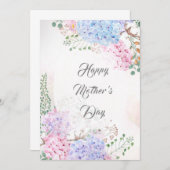 happy moederdag hydrangea card kaart (Voorkant / Achterkant)