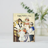Happy Moederdag,  illustratie Briefkaart (Staand voorkant)