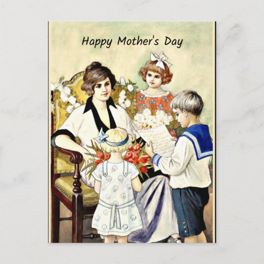 Happy Moederdag,  illustratie Briefkaart (Voorkant)