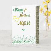 Happy Moederdag Kaart (Gele Bloem)