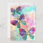 Happy Moederdag Kaart Butterflies Flying (Achterkant)