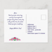 Happy Moederdag kleurful Folklore Briefkaart (Achterkant)