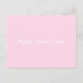 Happy Moederdag light roze wit elegant script Briefkaart (Voorkant)