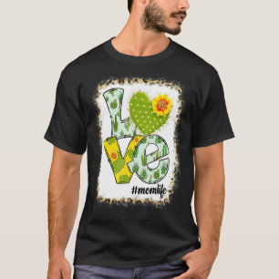 Happy Moederdag Love mama Life Cactus Flower Wom T-shirt
