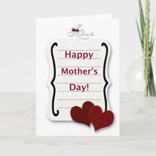 Happy Moederdag Love Note Kaart (Voorkant)