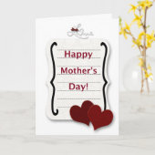 Happy Moederdag Love Note Kaart (Gele Bloem)