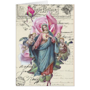 Happy Moederdag   Maagd Mary Pink Rose zonder bloz