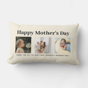 Happy Moederdag mam Biege Script Photo Keepomwille Kussen