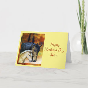 Happy Moederdag mam Moeder, Horse Equestrian Kaart