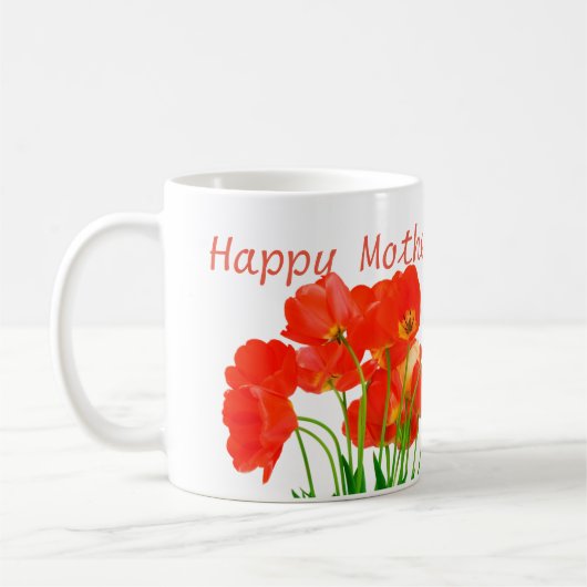 Happy Moederdag mam White Mok Tulps Fine Cadeaus (Links)