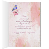 Happy Moederdag mama zuster Bluebird Art (Binnen (Rechts))