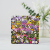 Happy Moederdag met bloemen Aankondiging (Staand voorkant)