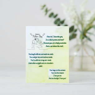 Happy Moederdag met een origineel gedicht Briefkaart