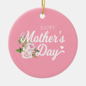 Happy Moederdag met roze rozen | ORNAMENT (Voorkant)