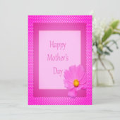 Happy Moederdag met roze ventilator Kaart (Staand voorkant)