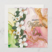 Happy Moederdag modern floral Feestdagenkaart (Voorkant / Achterkant)