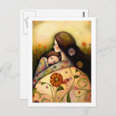 Happy Moederdag moeder en dochter schilderen Briefkaart (Voorkant / Achterkant)